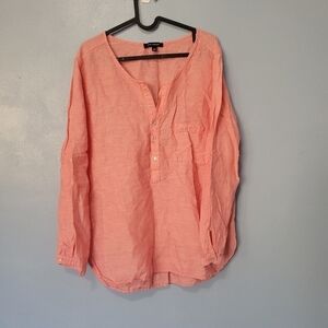 Linen Blend Max Edition Tunic Blouse Large